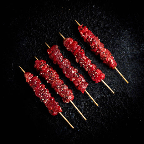 5 korean bbq beef skewers