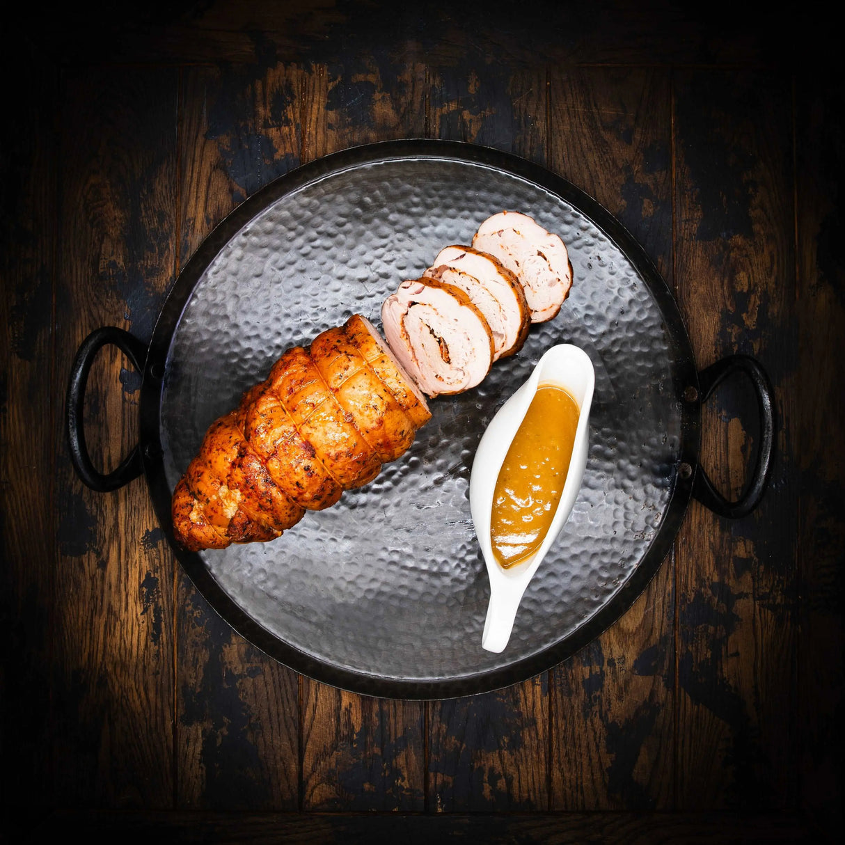 a close up of a plate of food on a plate