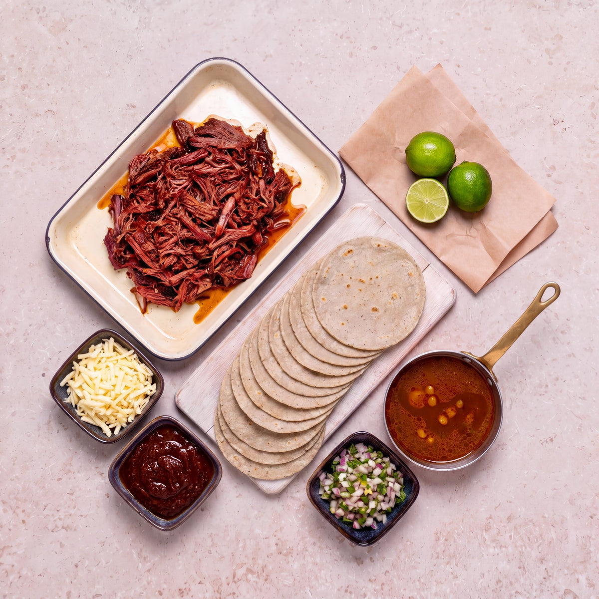 Brisket Taco Kit - flour tortilla | CarniStore Dubai