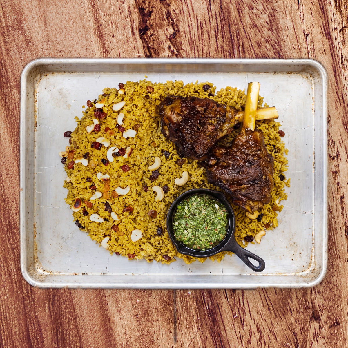 Smoked Lamb Shanks over Rice | CarniStore Dubai