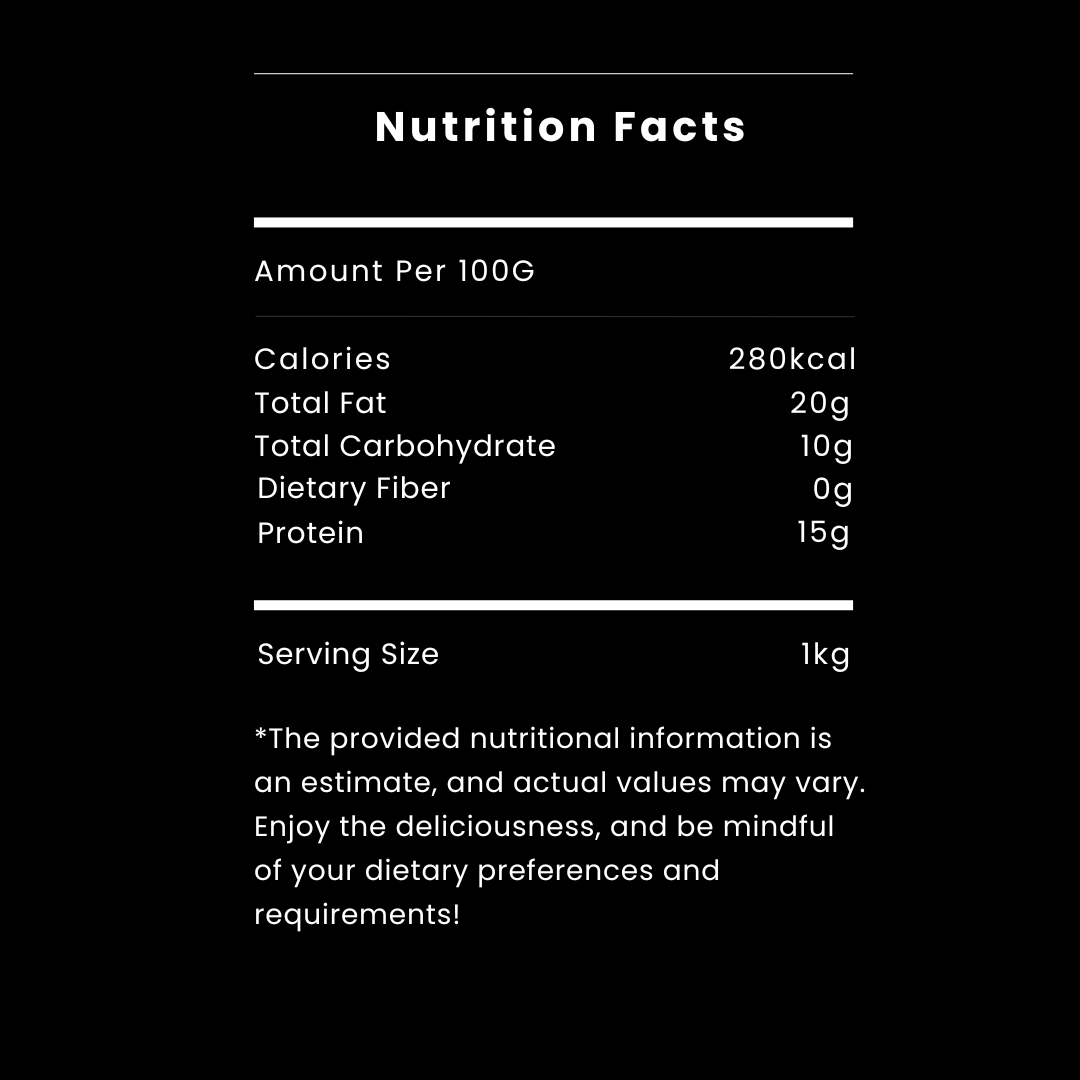 Nutritional values of Angus Hotdogs