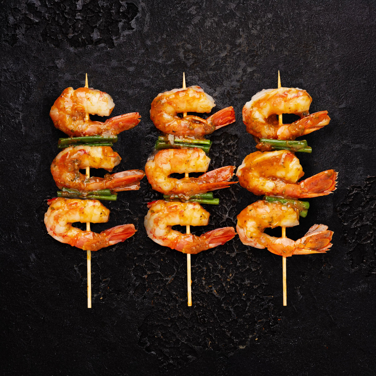 Wild Red Prawn Skewers - 350g