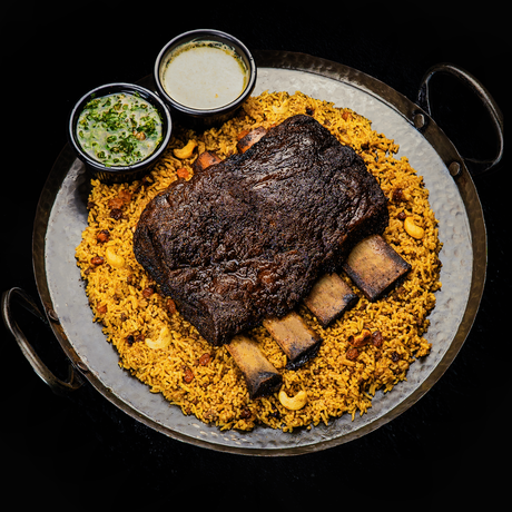 Platter of Short Ribs with 2 sides.